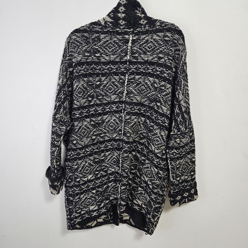 Free People Hidden Snowflake Oversize Cardigan XS Wool Boho - Picture 12 of 13